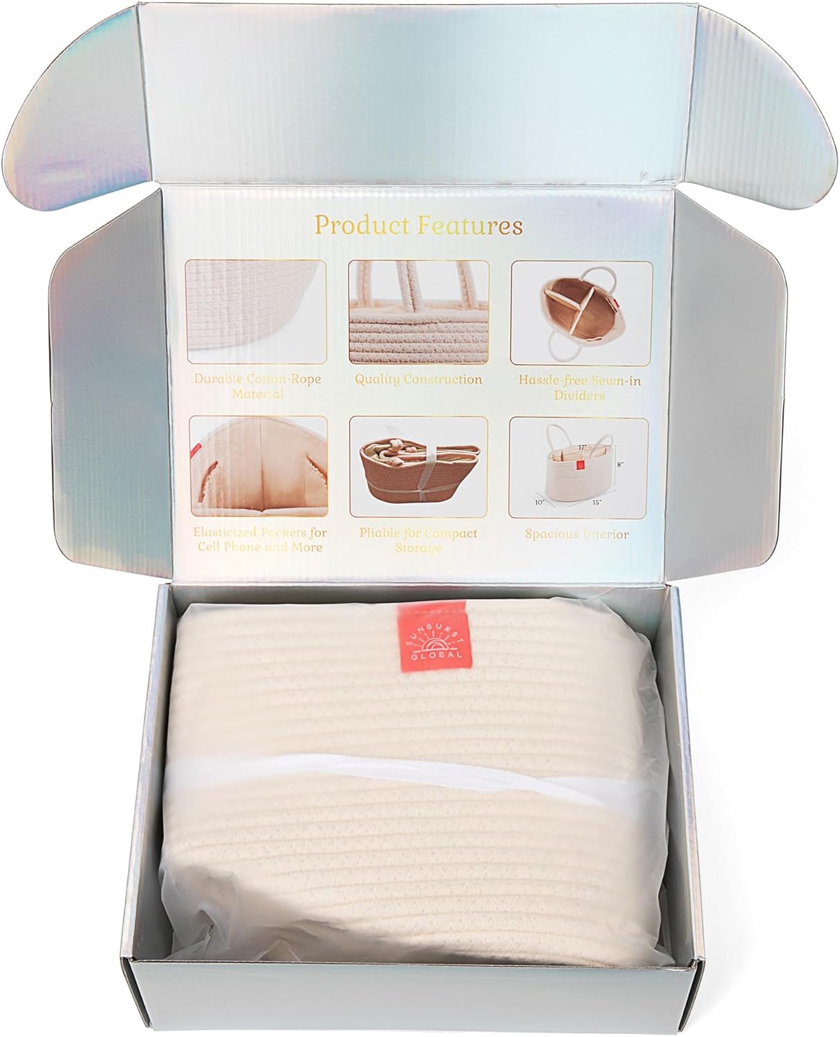 SUNBURST GLOBAL Diaper Caddy Organizer - Nursery Essential