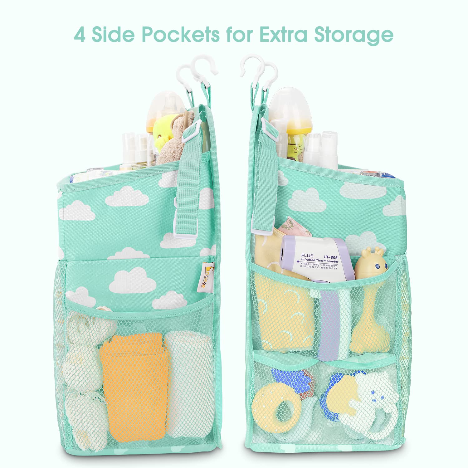 Maliton Hanging Diaper Caddy Organizer - Blue-Green