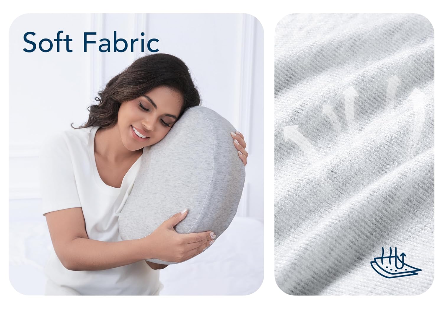 Yunari Memory Foam Pregnancy Pillow for Side Sleepers