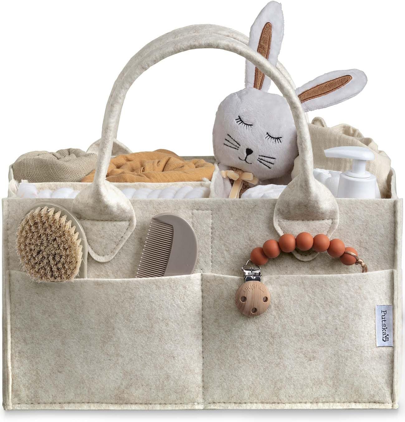 Putska Baby Diaper Caddy - Nursery Storage Basket
