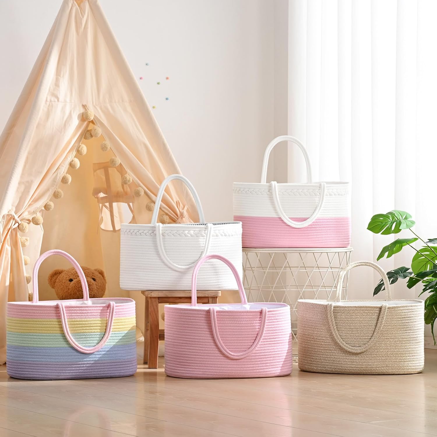 Baby Diaper Caddy Organizer with Removable Divider 1