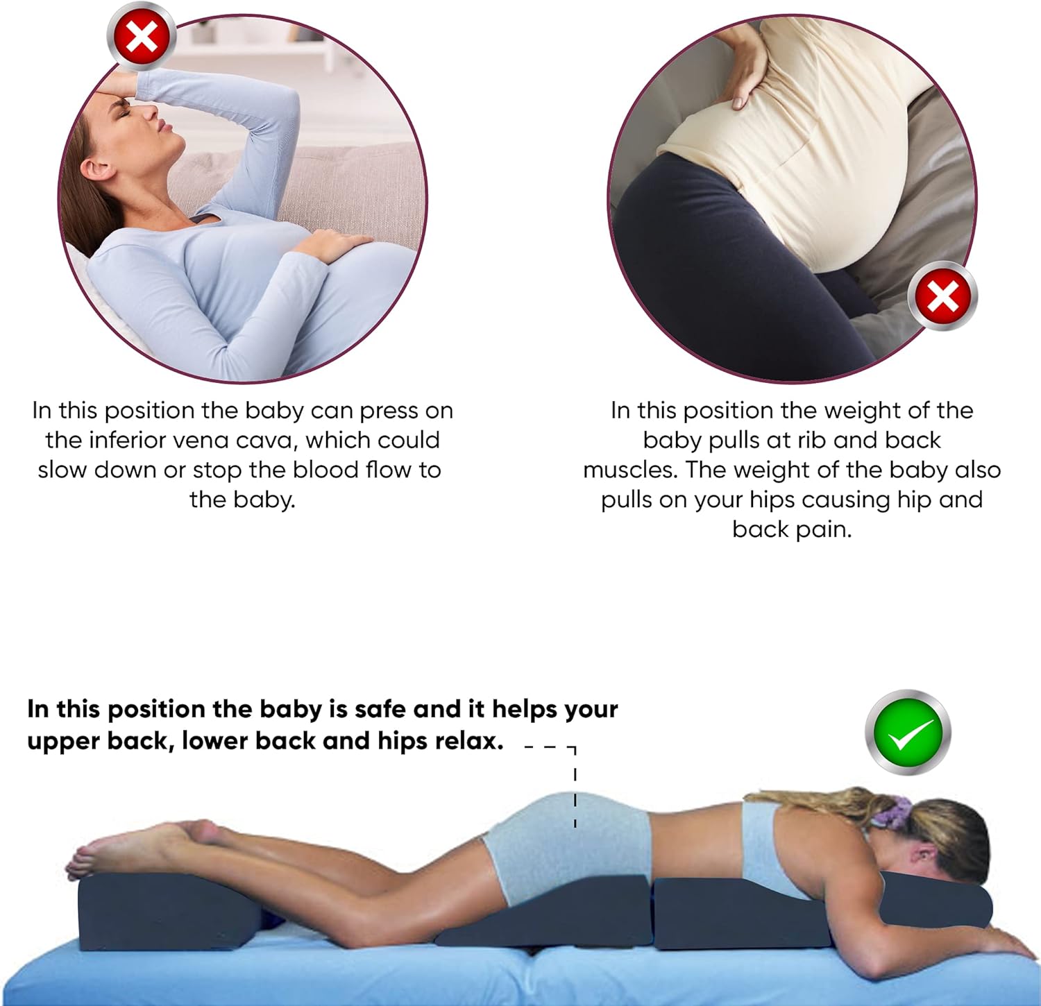 Amethyst Lake Pregnancy Massage Cushion with Headrest