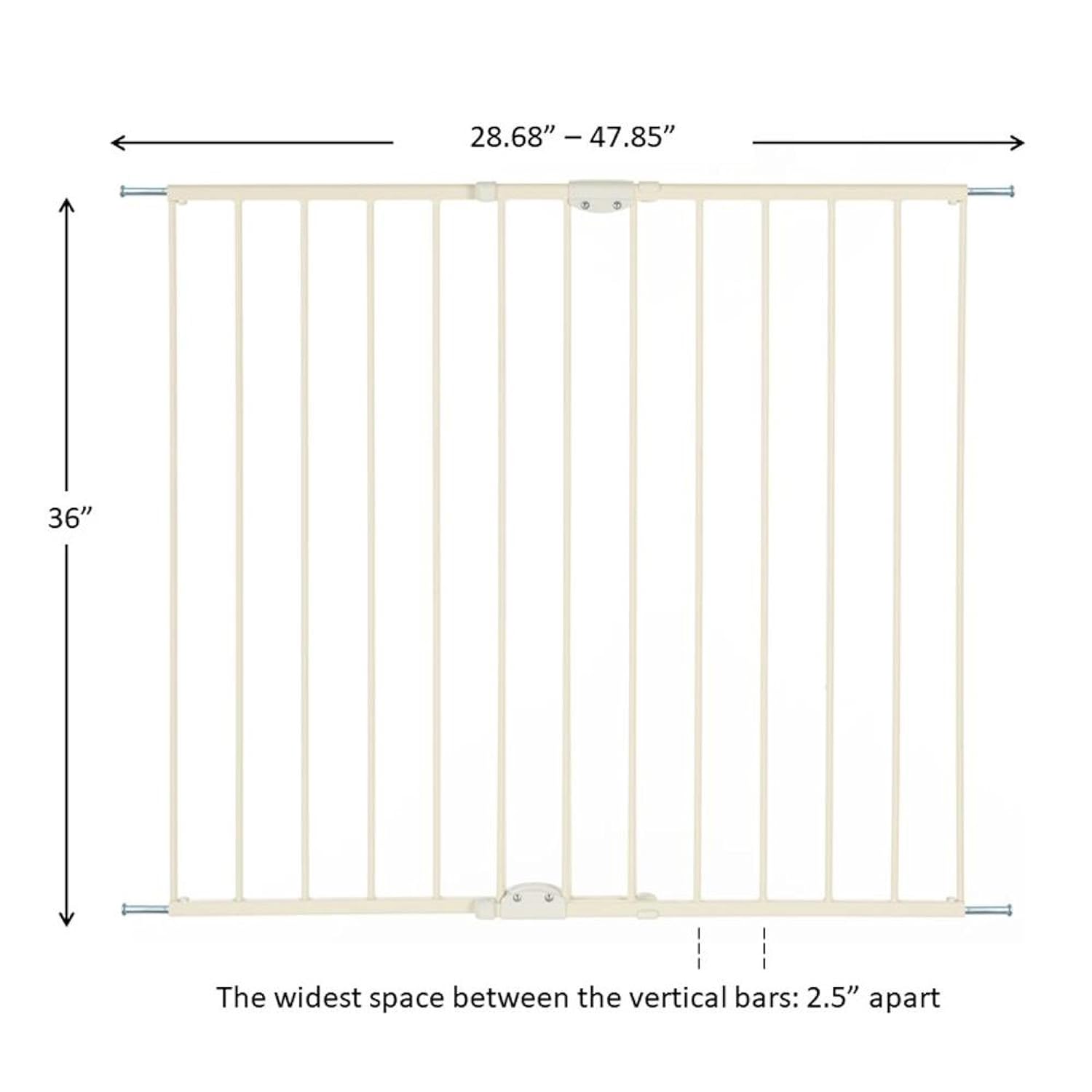 Toddleroo by North States Baby Gate 36 Tall Warm White