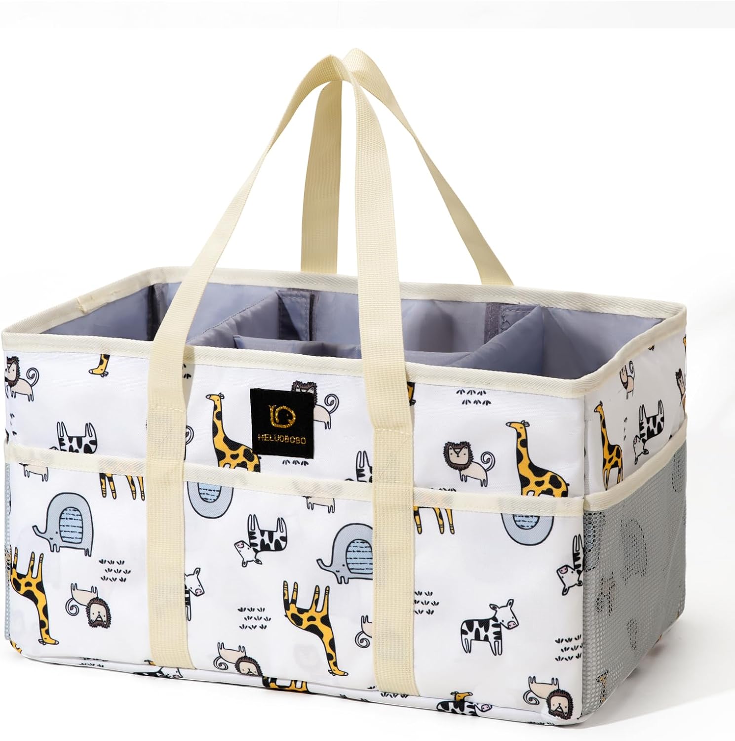 JANSBEN Baby Diaper Caddy Organizer - Large Tote Bag for Newborn Essentials