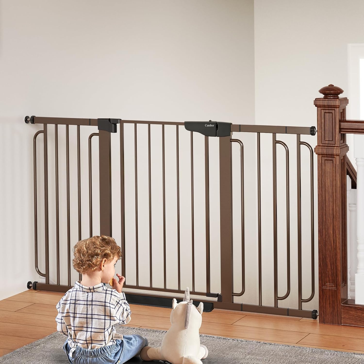 Cumbor Extra Wide Baby Gate for Stairs and Doors