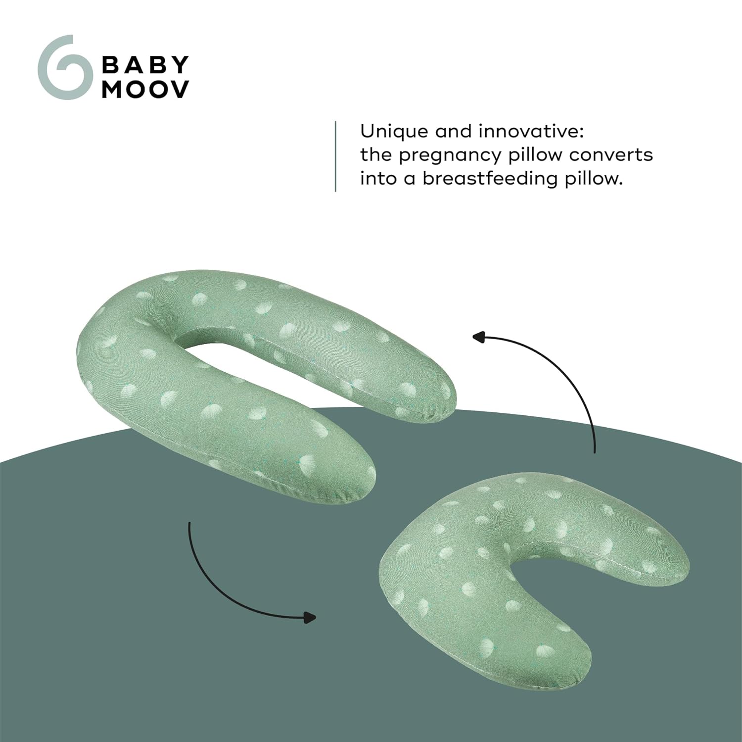 Babymoov BLove 2-in-1 Pillow - Organic Pregnancy Nursing Cushion