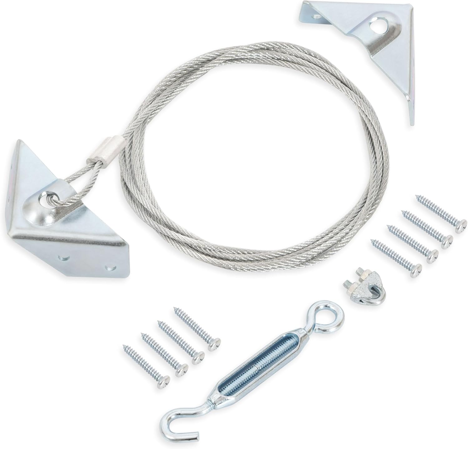 Sturdy Anti Sag Gate Kit for Wooden Fence - Silver