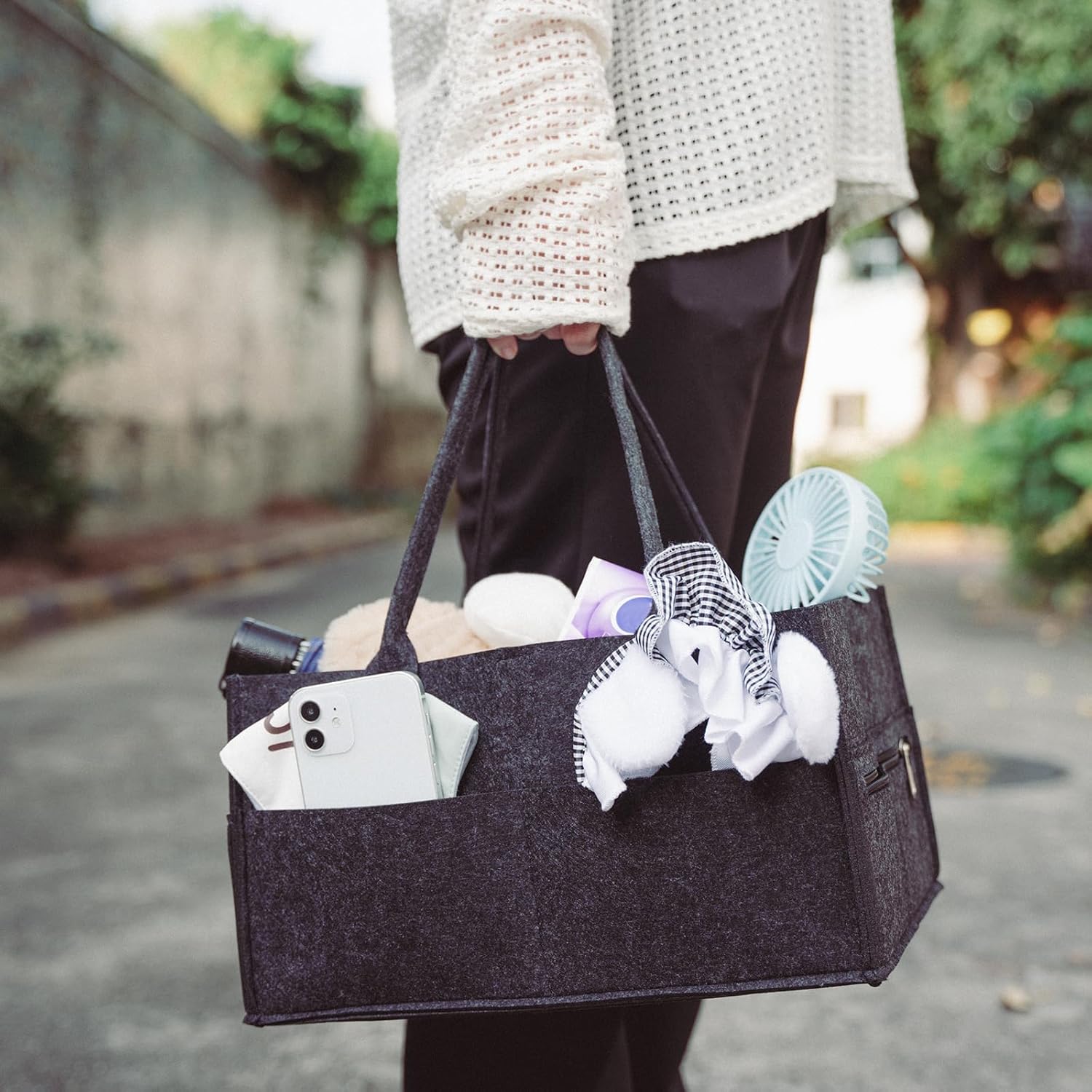 Runsabay Diaper Caddy Organizer - Black 1