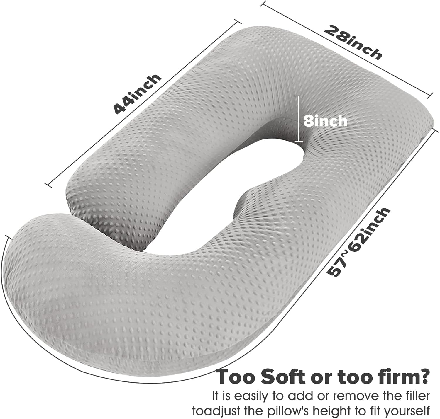 Elover Pregnancy Pillow 60inch Full Body Maternity Support