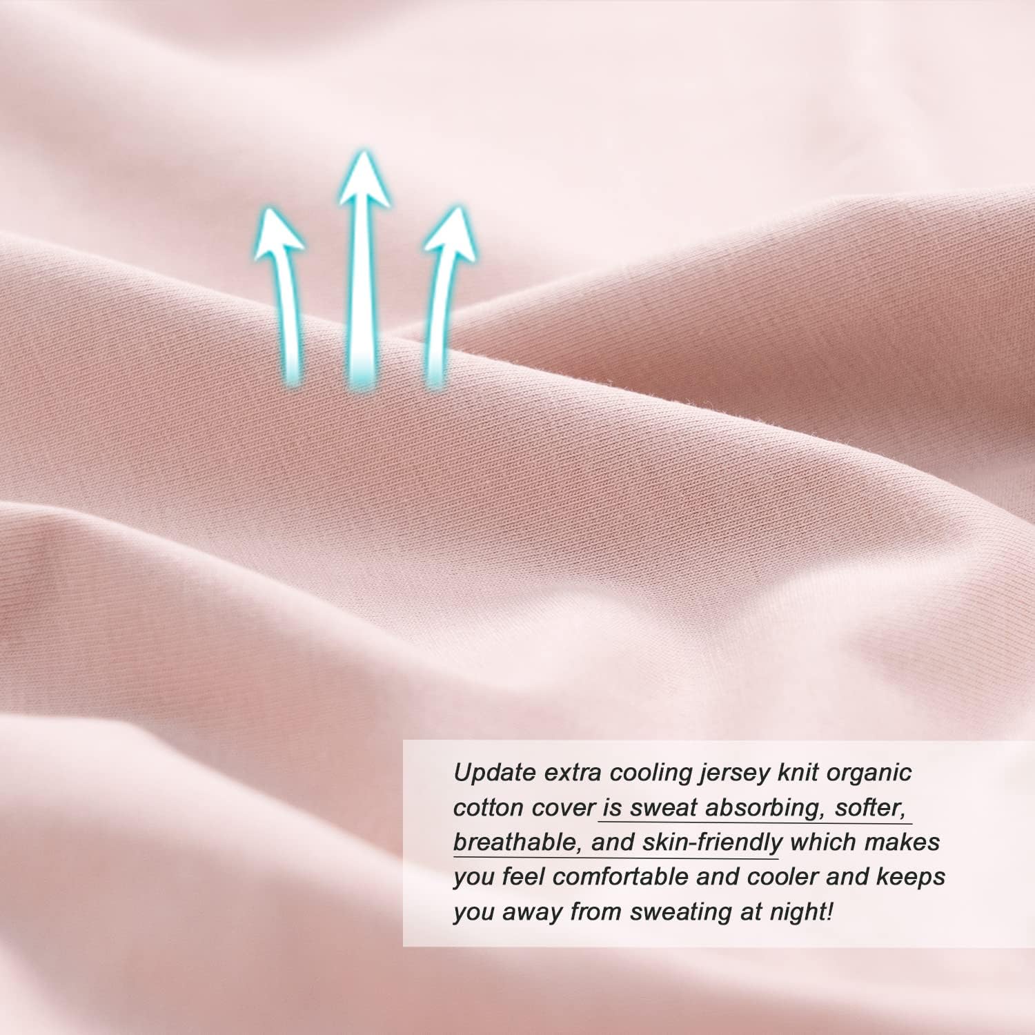Meiz Cooling U Shaped Pregnancy Pillow Cover - Apricot