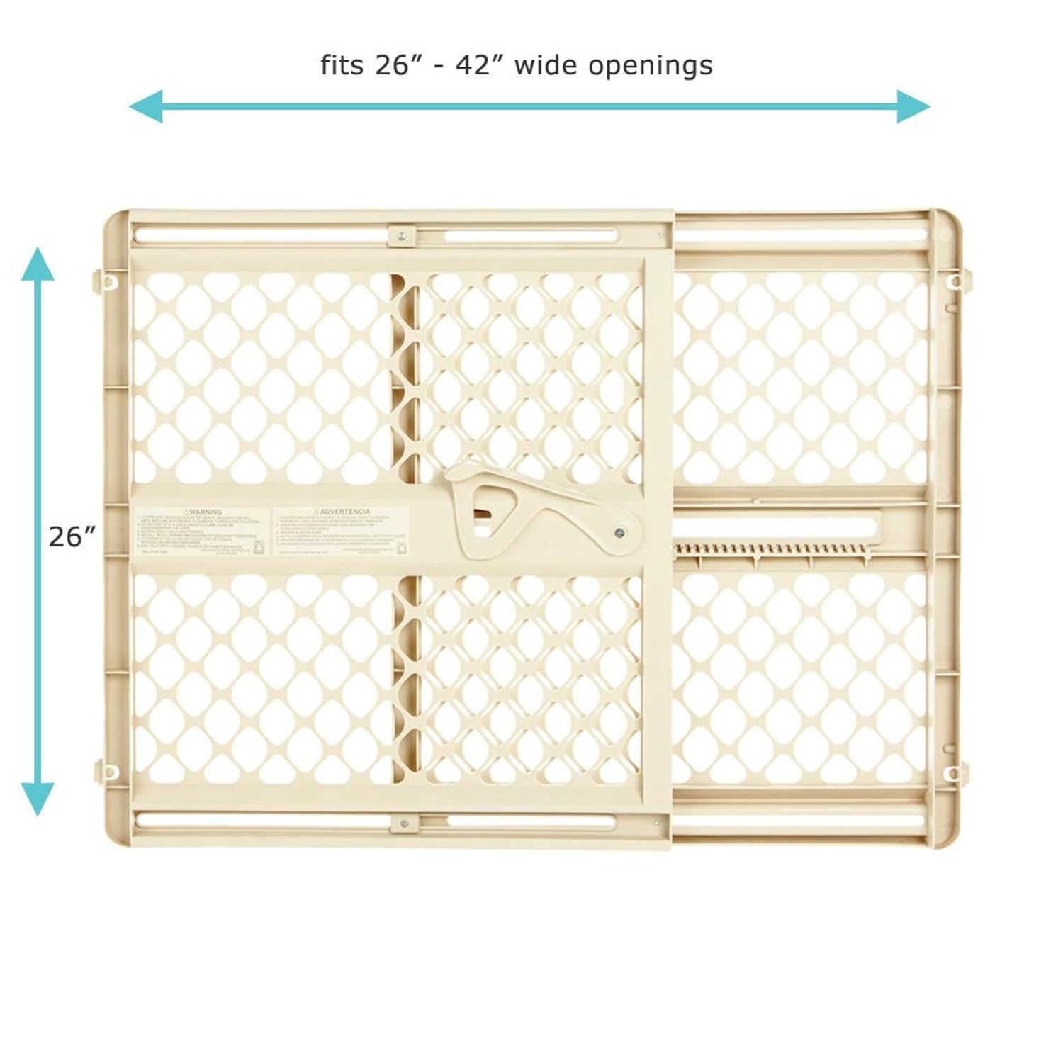 Toddleroo Supergate Ergo Baby Gate - 26 Tall Ivory