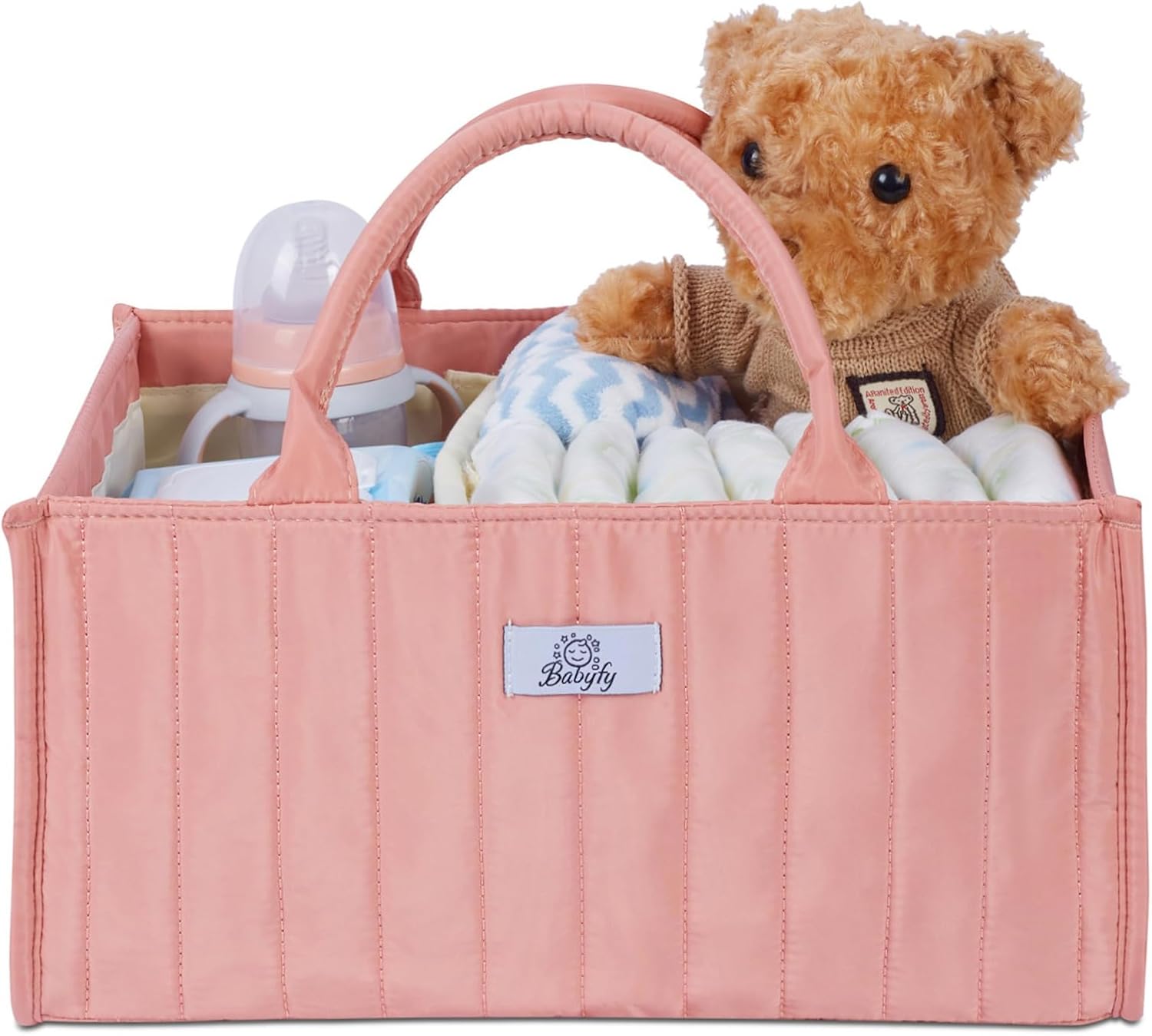 Babyfy Diaper Caddy Organizer Blush Pink
