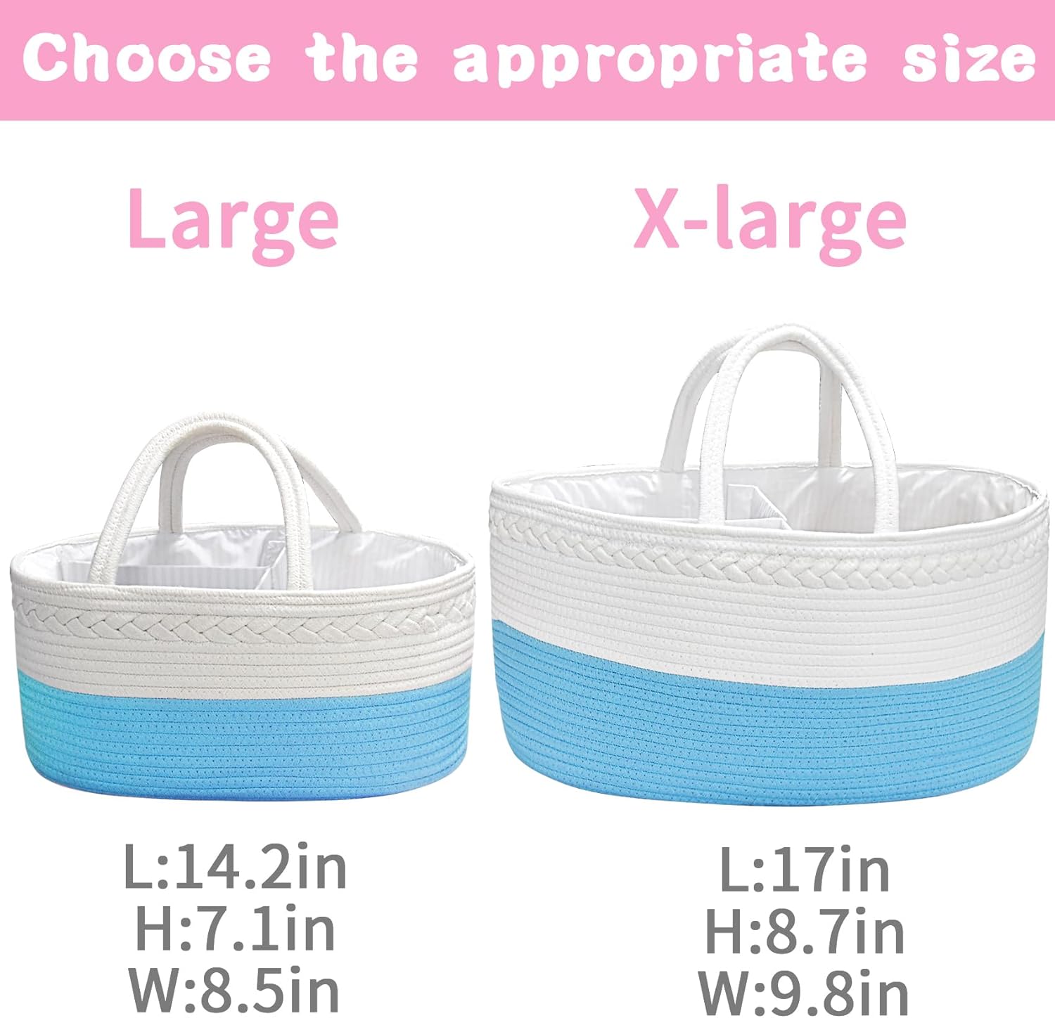 ABenkle X-Large Diaper Caddy Organizer with Removable Dividers 1