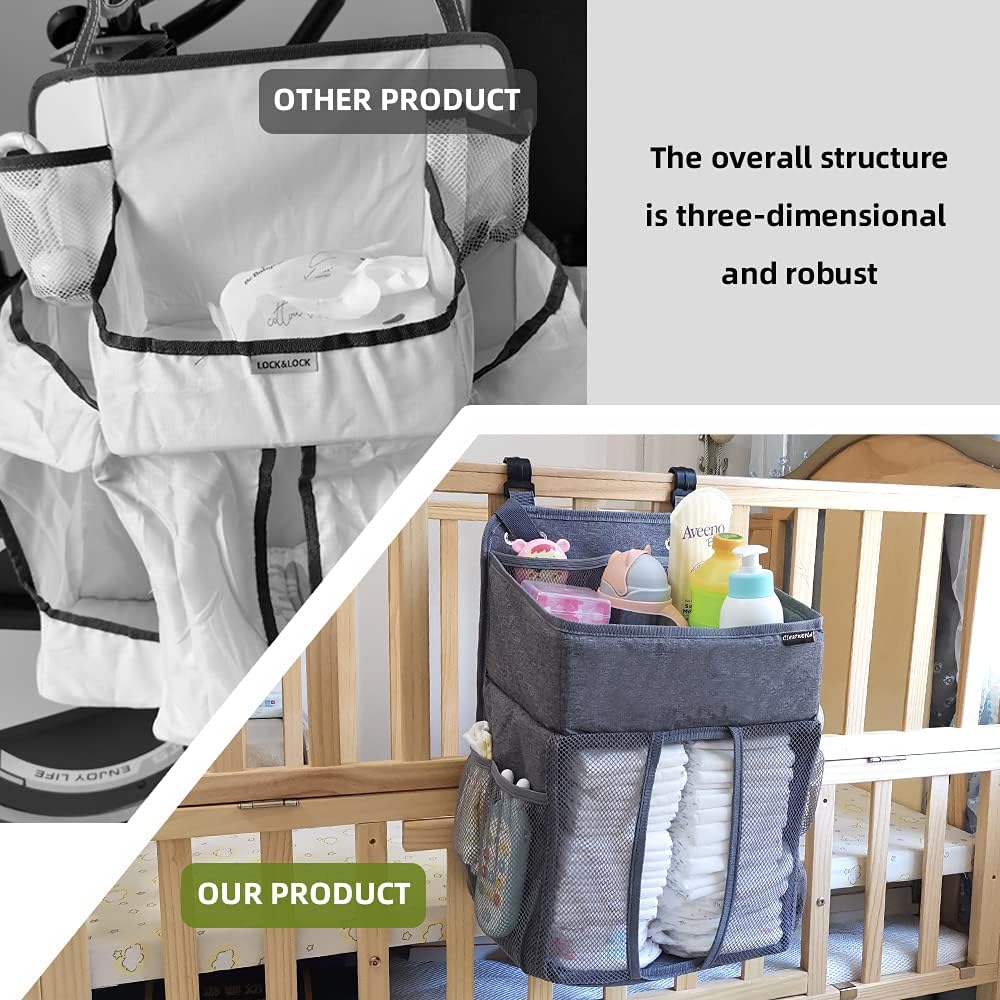 Clearworld Hanging Diaper Caddy Organizer for Changing Table and Crib