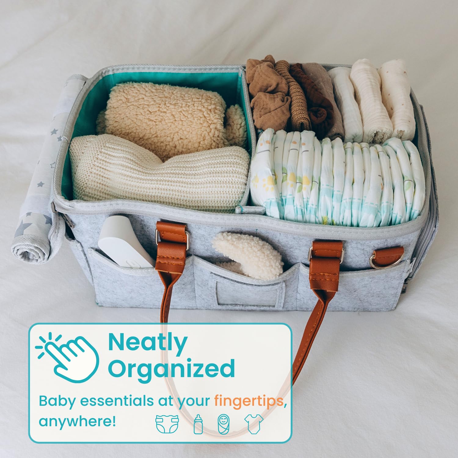 HOME FOR EACH Diaper Caddy Organizers Bundle 1
