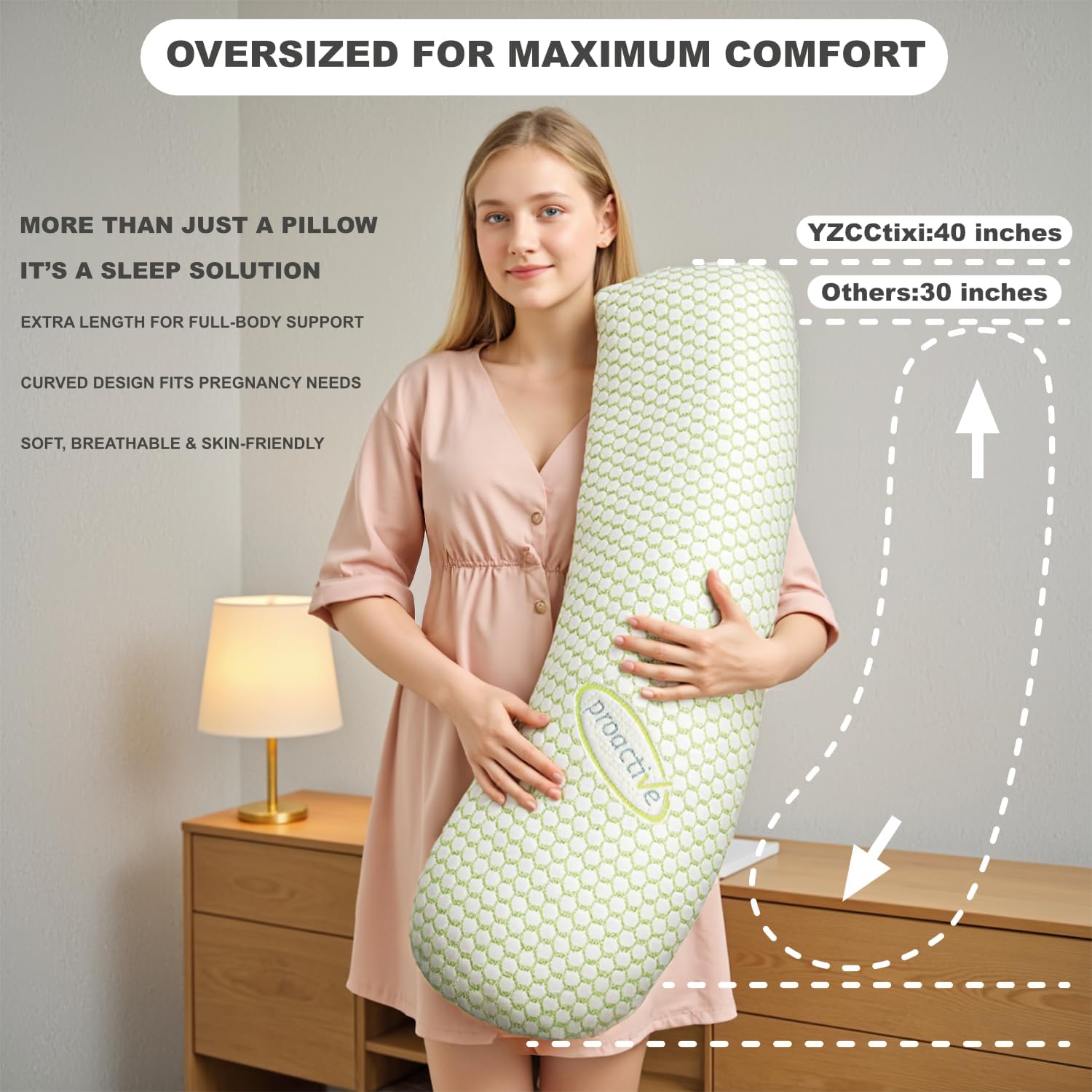 YZCCtixi Pregnancy Pillow - Full Body Maternity Support
