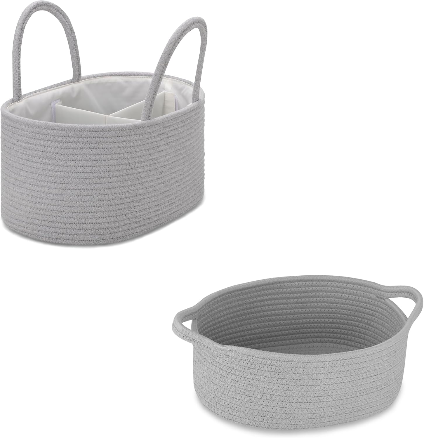 COMSE Large Diaper Caddy Organizer with T Dividers and Gift Bag