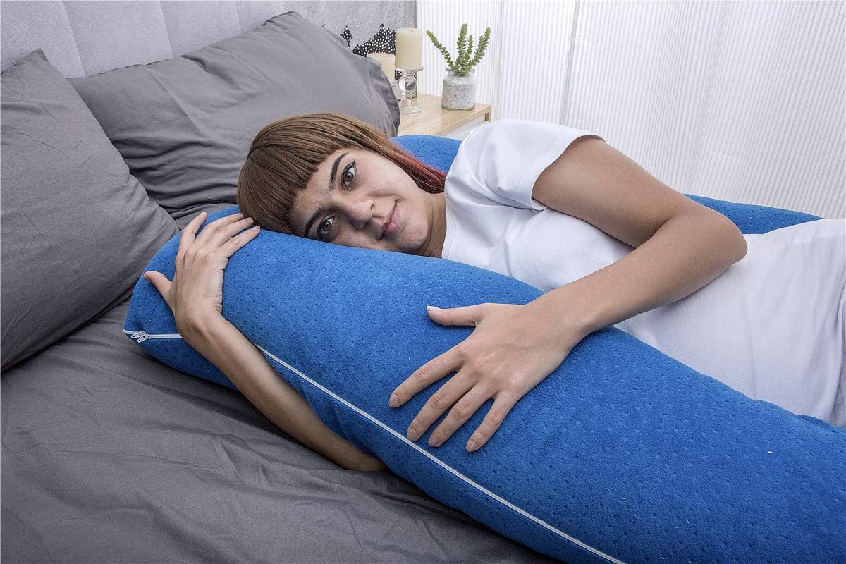 MOON PINE Pregnancy Pillow with Dark Blue Cover 1