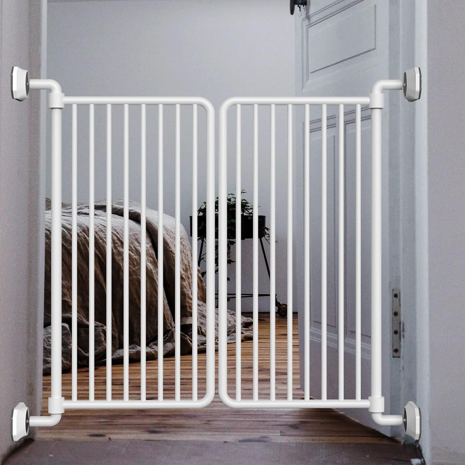 ICERO Baby Gate Wall Protector 4 Pack White 1