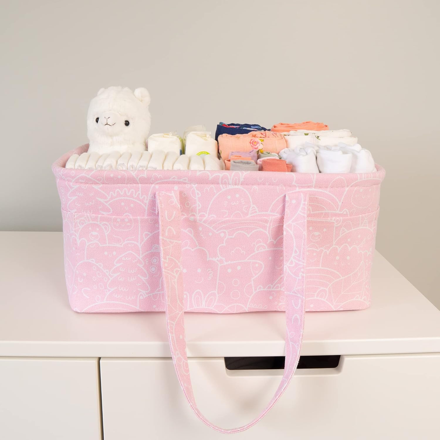 Treeologie Baby Diaper Caddy Organizer Basket - Pink