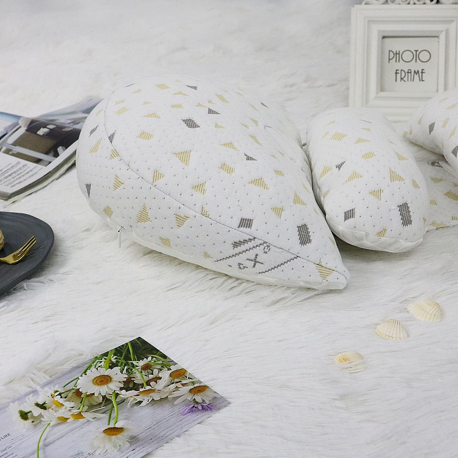 Lacomfy Pregnancy Pillow with Belly Support and Detachable Cover