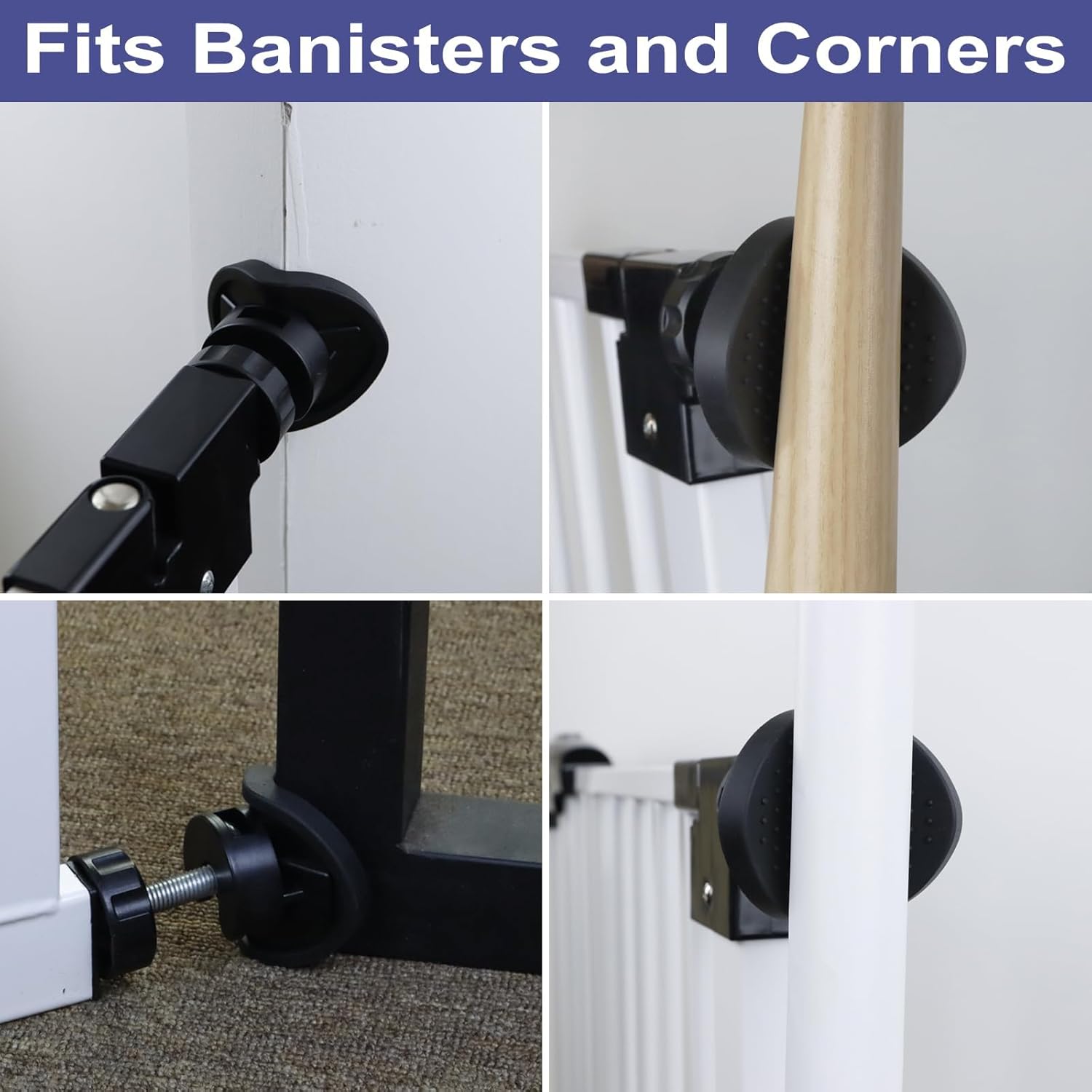 Universal Banister Adapter Kit 2 Pack - Black