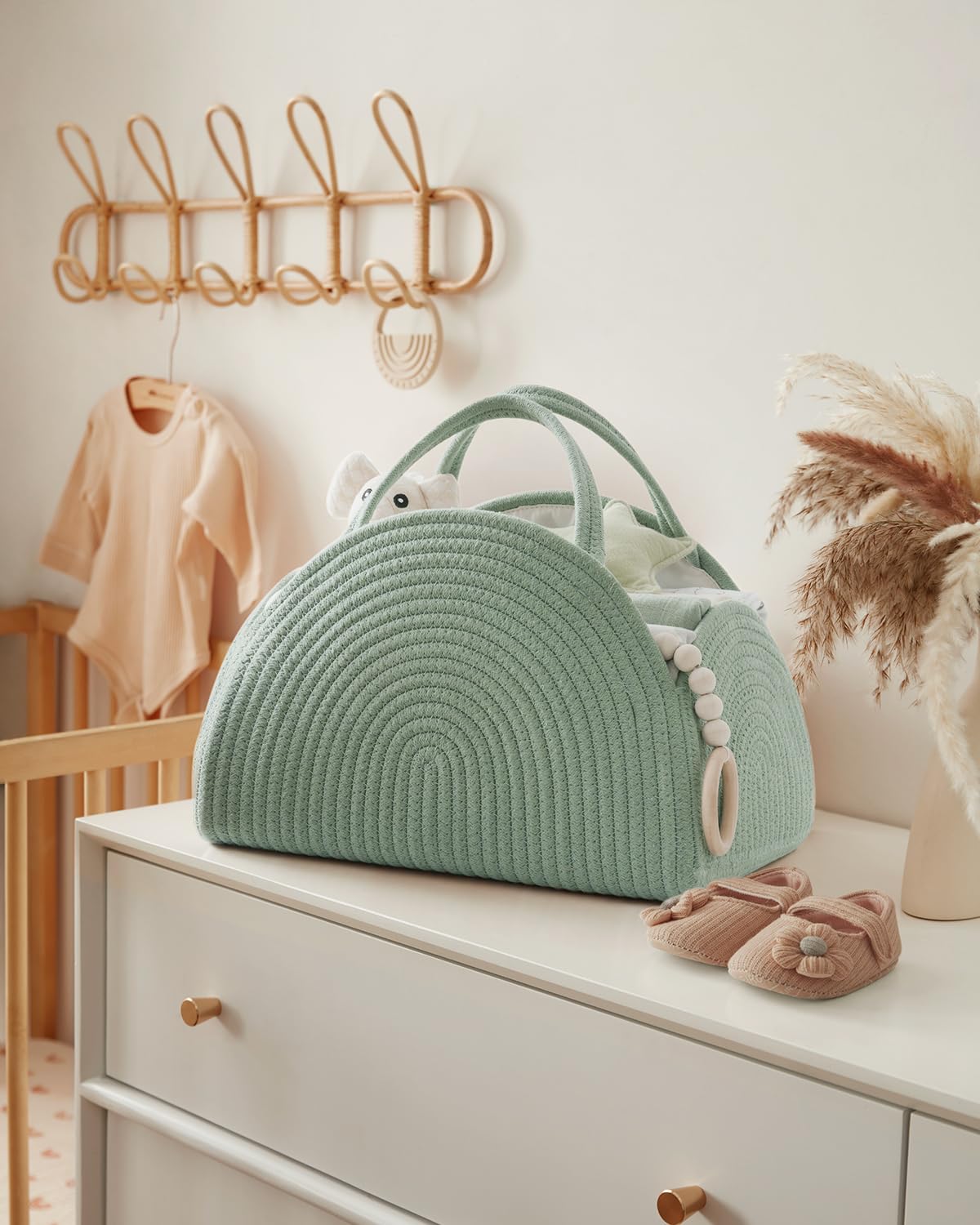 Blissful Diary Baby Diaper Caddy Organizer Basket