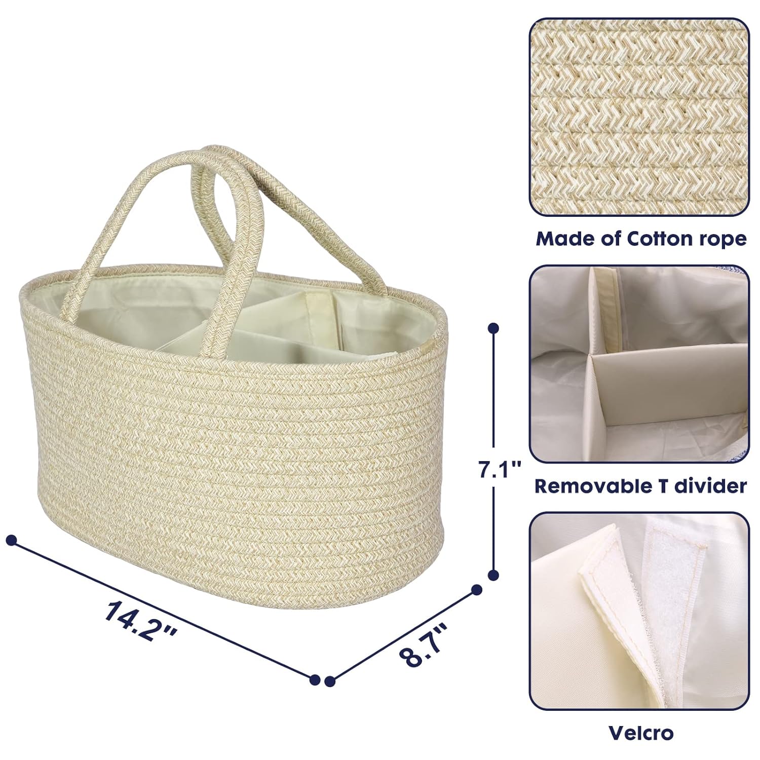 XUANGUO Baby Diaper Caddy Organizer with Handles