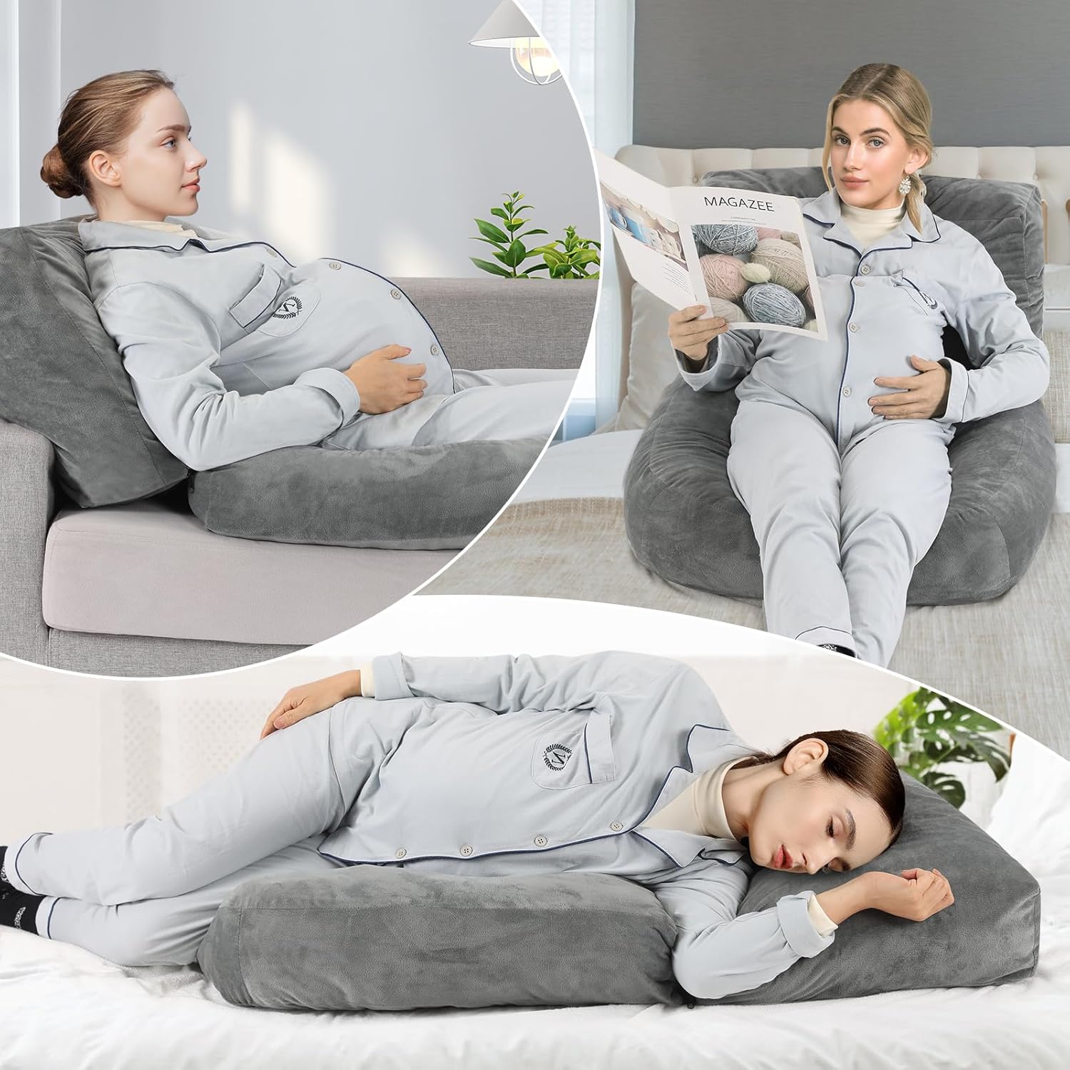 Morelexa Pregnancy Pillow with Removable Cover