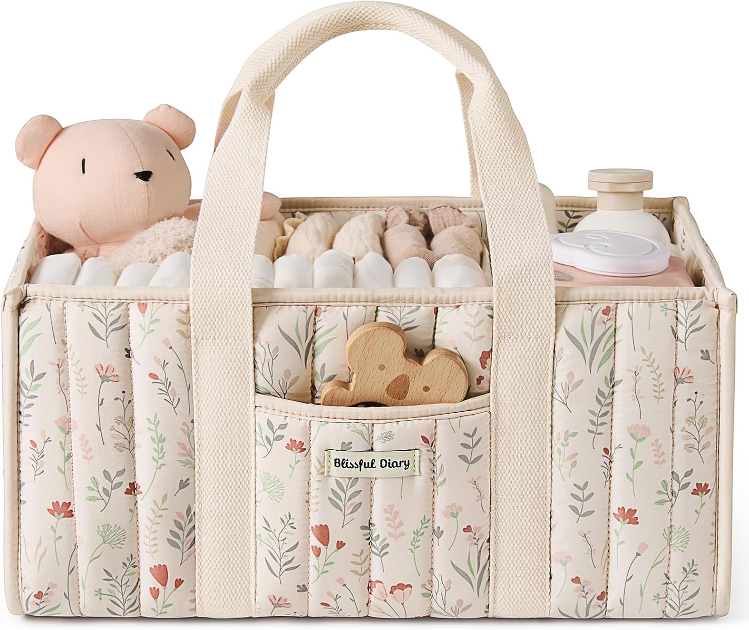 Blissful Diary Floral Diaper Caddy Organizer