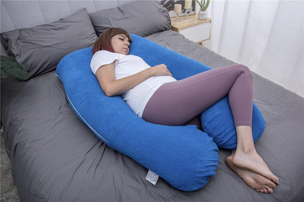 MOON PINE Pregnancy Pillow with Dark Blue Cover 1