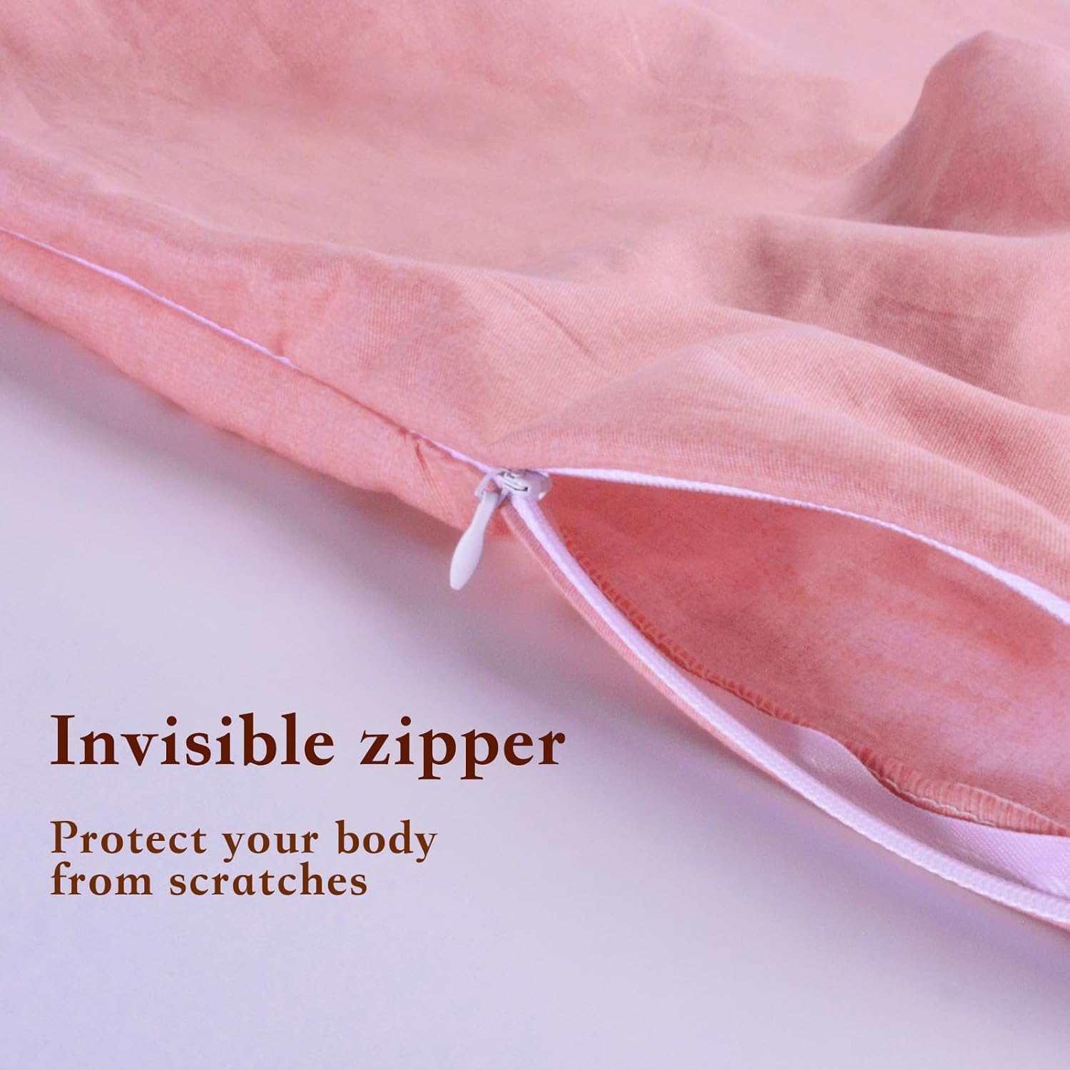 Pregnancy Pillow Cover U Shaped Maternity Support Soft Cotton Case Pink