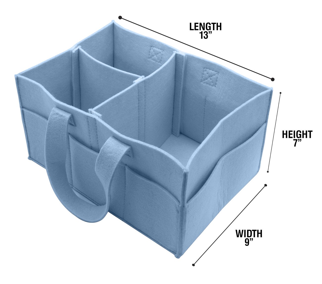 Sorbus Baby Diaper Caddy - Blue Portable Storage Organizer