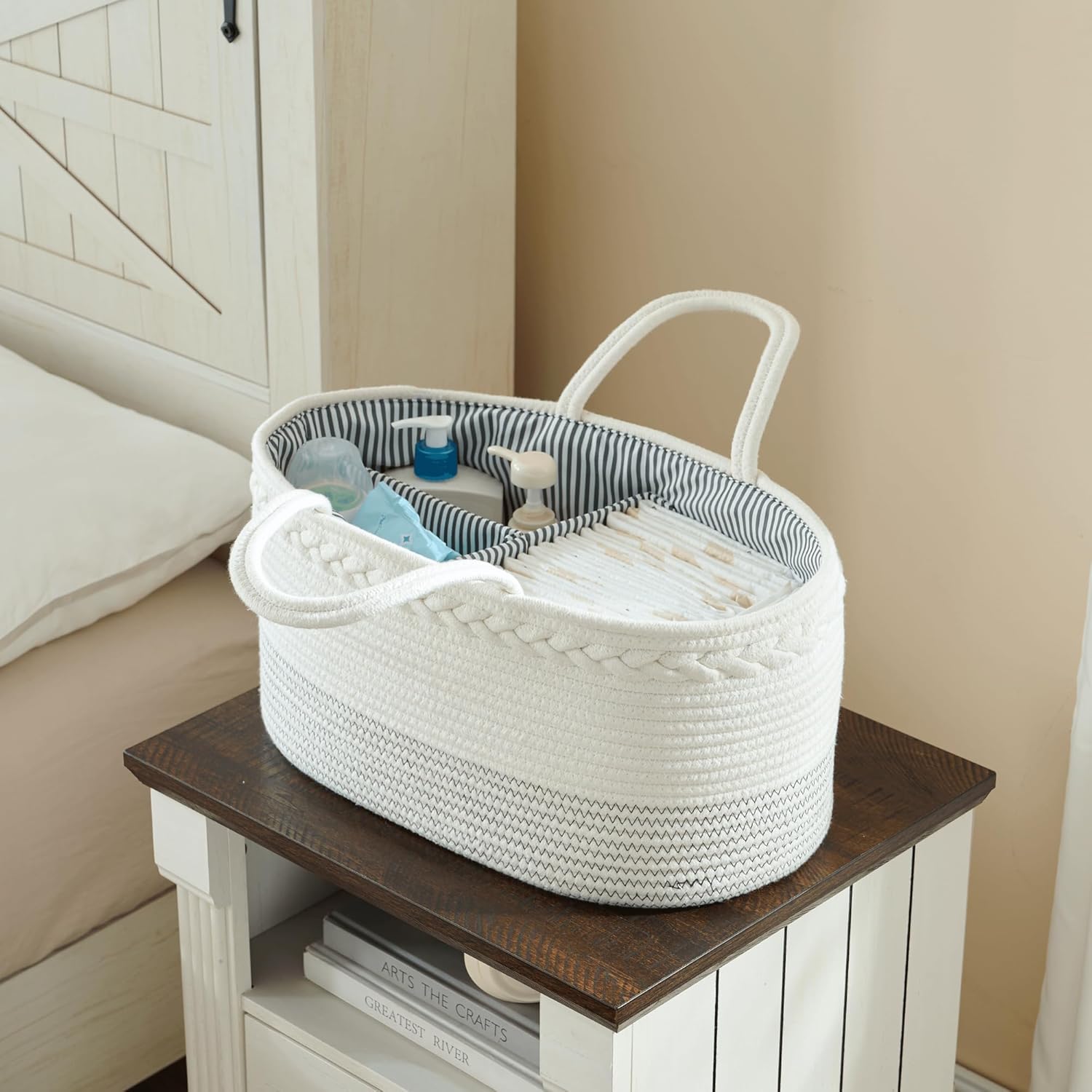 Luxury Little Extra Large Diaper Caddy Organizer