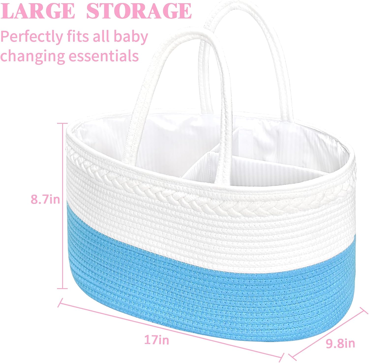 ABenkle X-Large Diaper Caddy Organizer with Removable Dividers 1