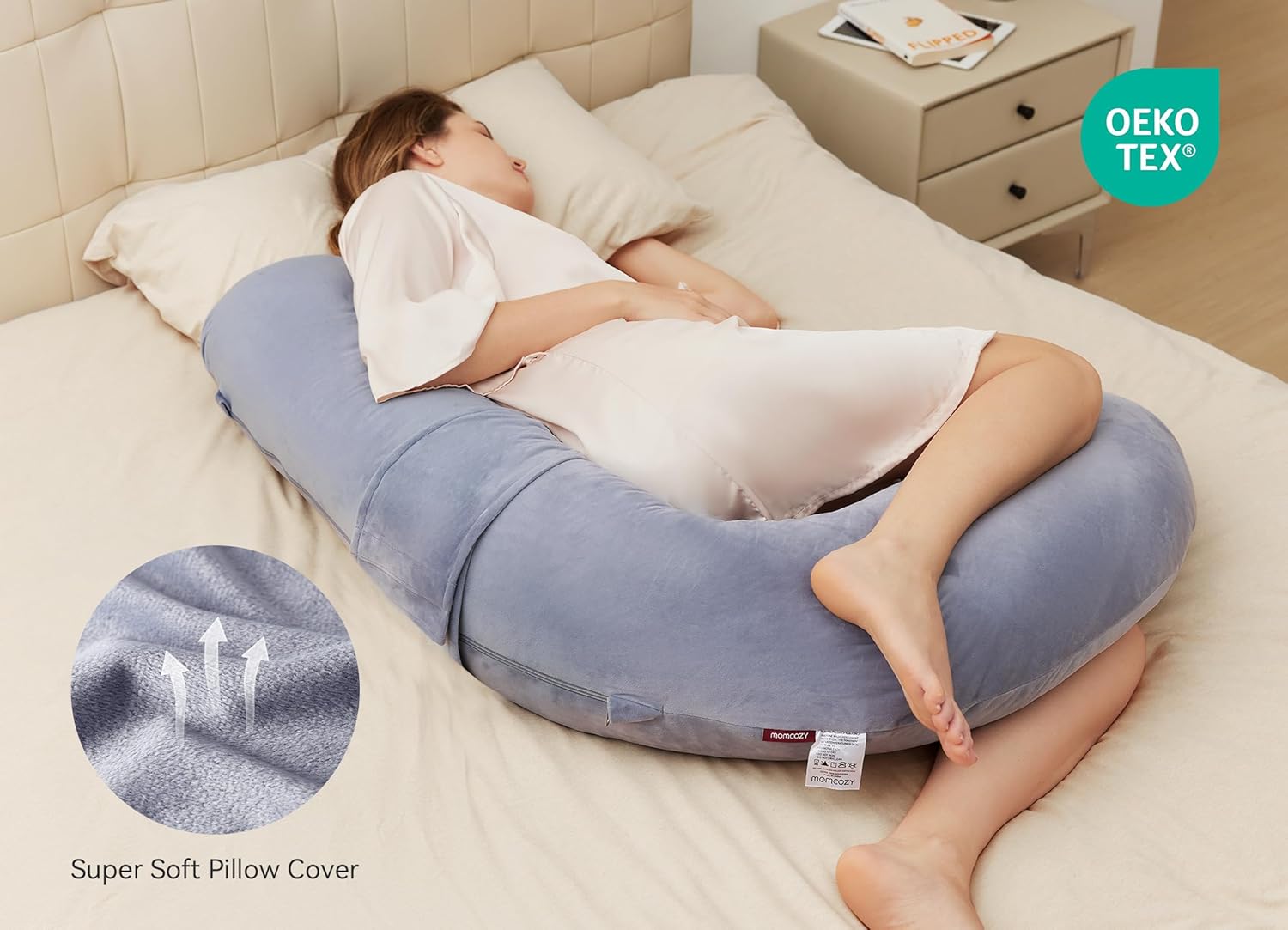 Momcozy Pregnancy Pillow with Adjustable Wedge