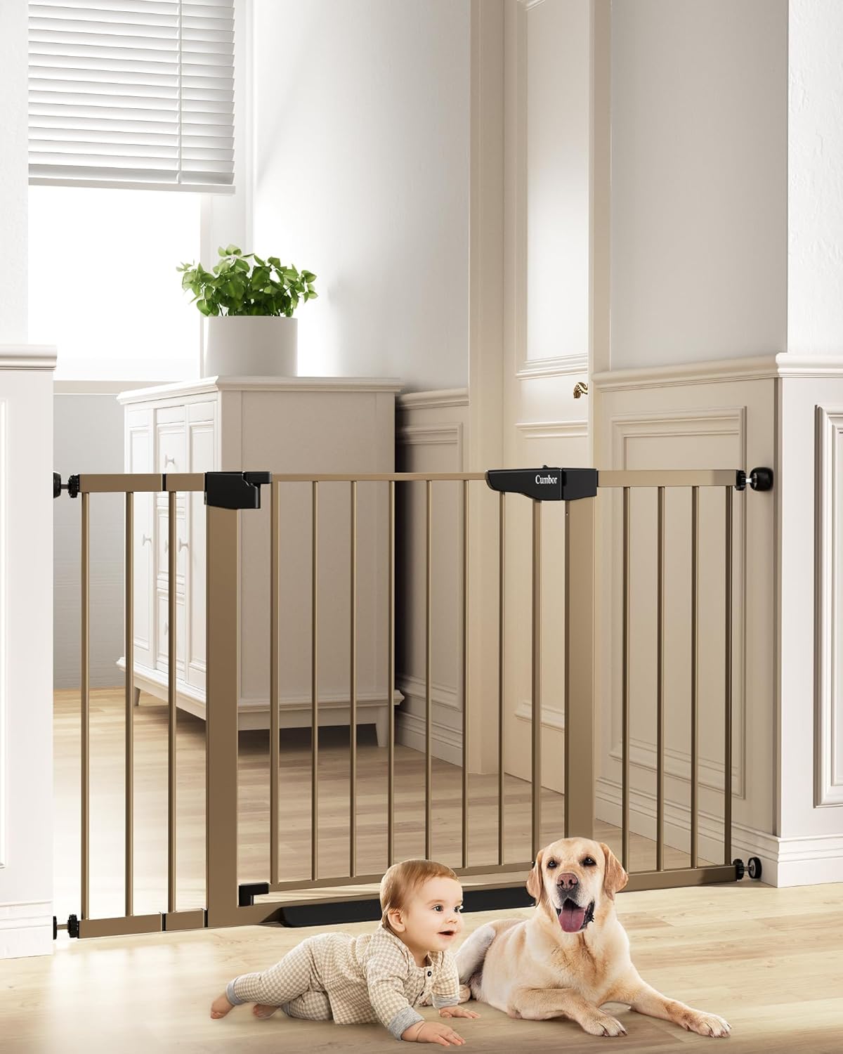 Cumbor Extra Wide Baby Gate for Doorways and Stairs