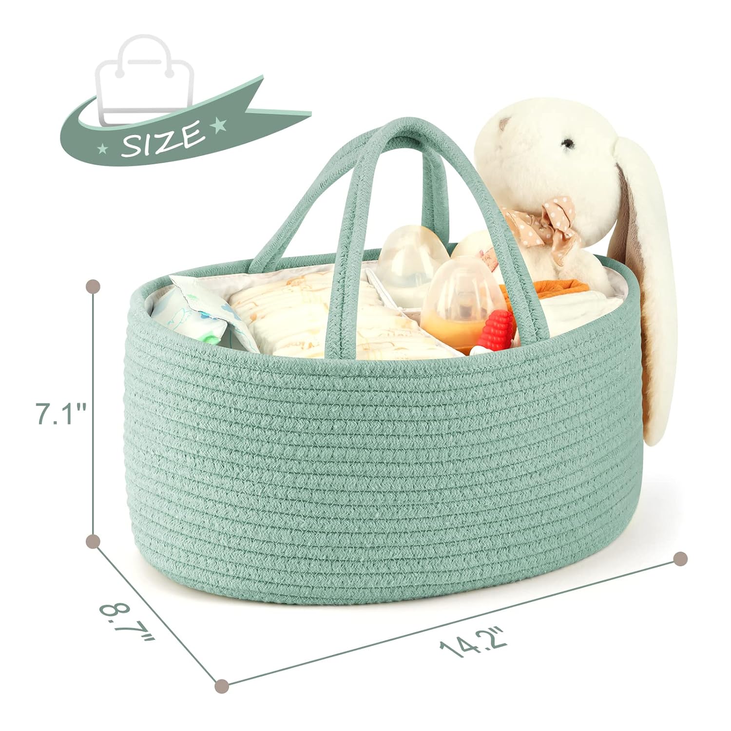 Maliton Diaper Caddy Organizer - Green