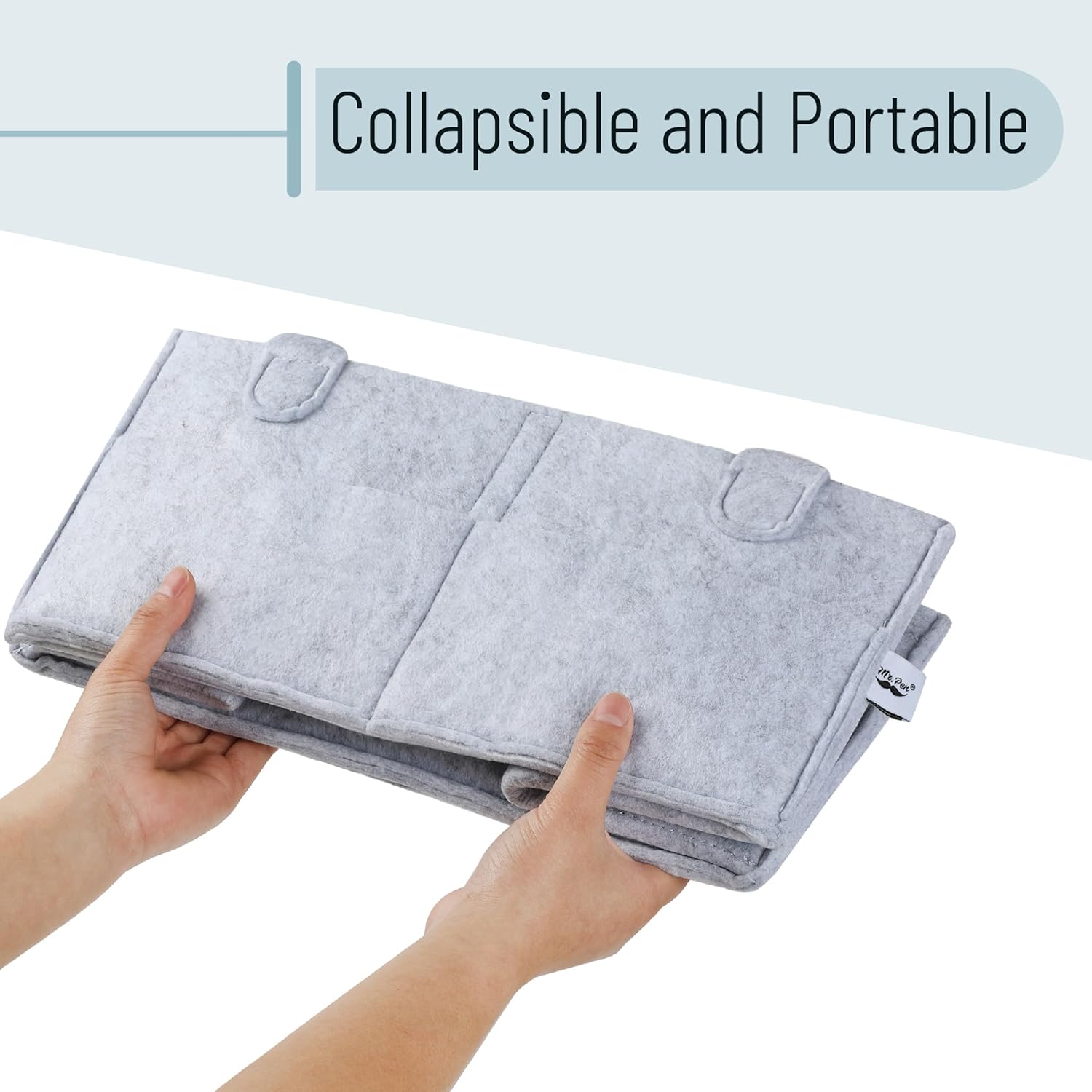 Mr Pen Baby Diaper Caddy Organizer Large Grey