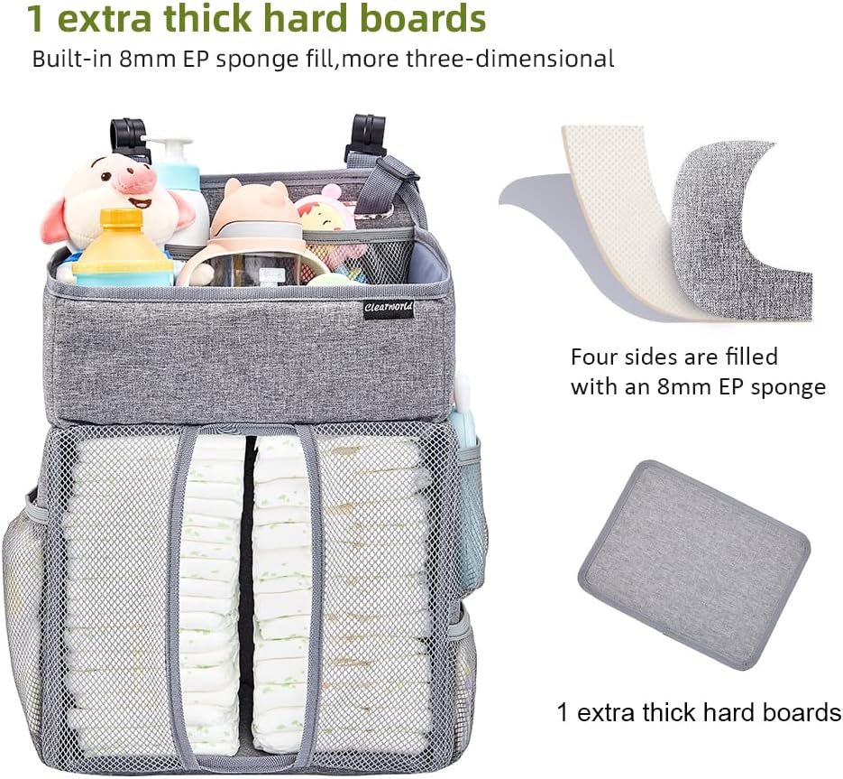 Clearworld Hanging Diaper Caddy Organizer for Changing Table and Crib