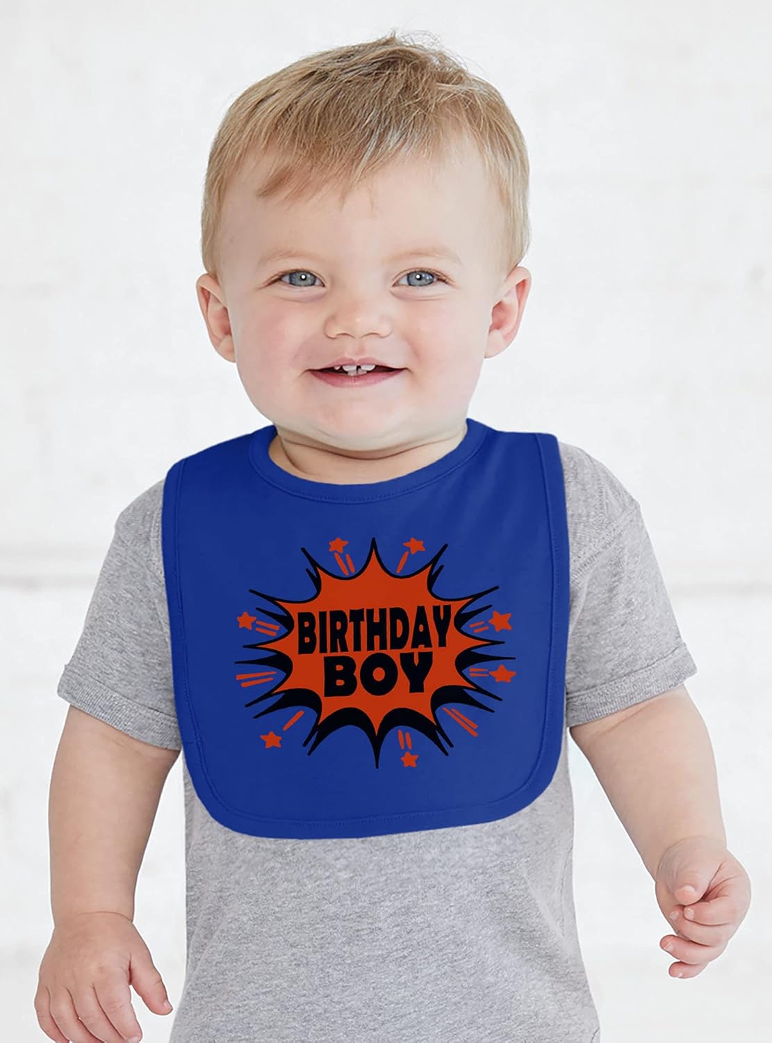Aidens Corner Handmade Baby Boy Super Hero Birthday Bib