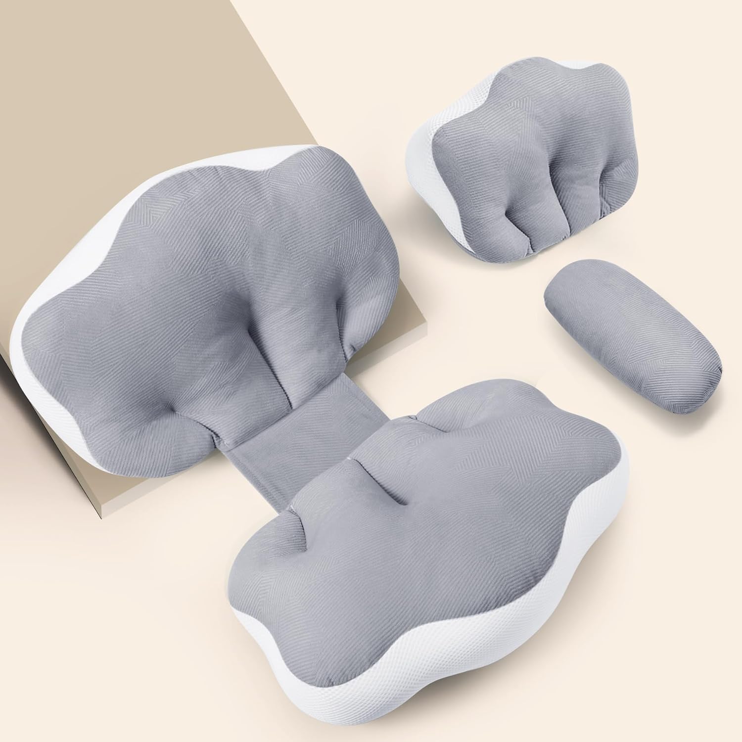 URMYWO Pregnancy Pillow Set - 4 Piece with Adjustable Velcro