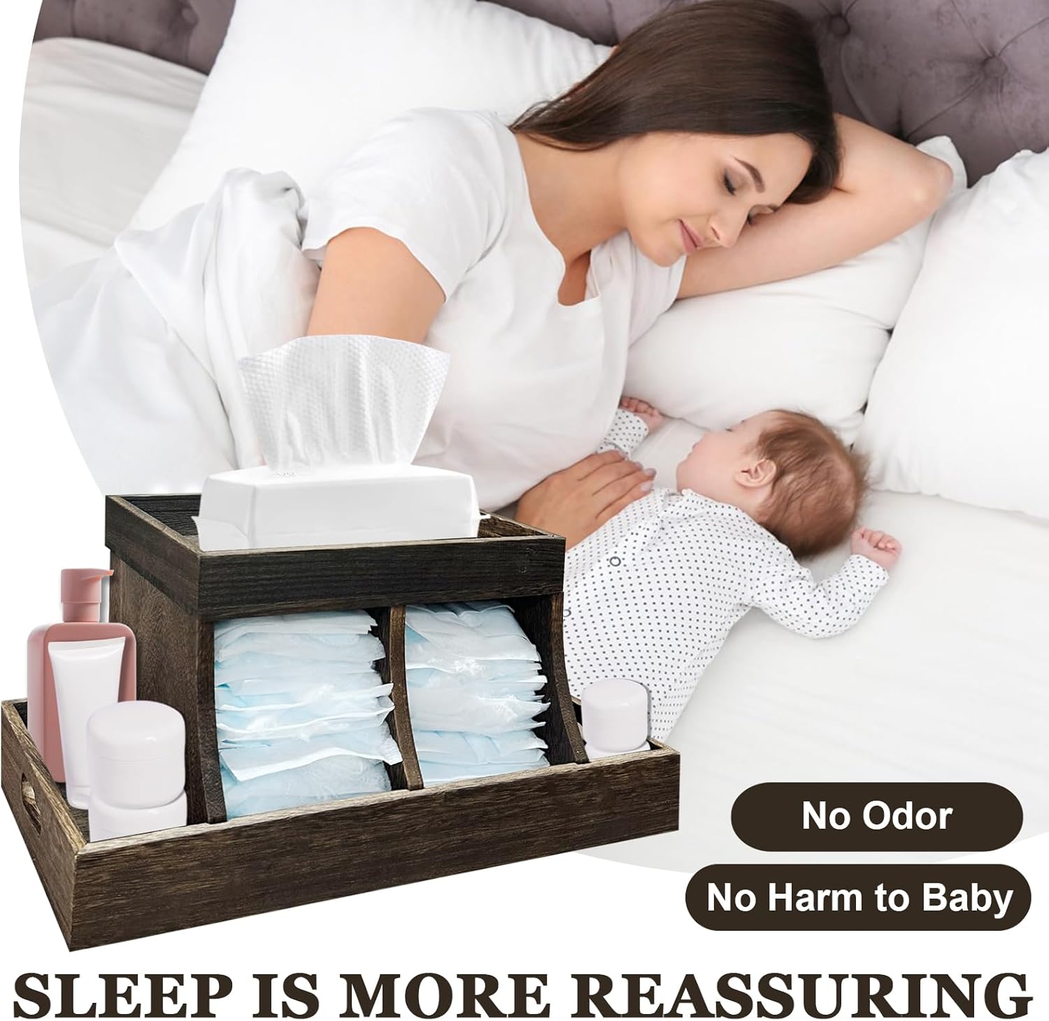 YEXEXINM 3-in-1 Diaper Caddy Organizer