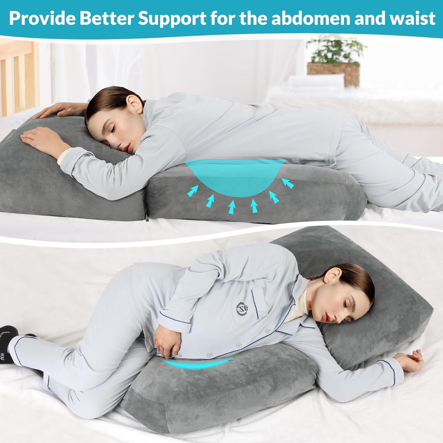 Morelexa Pregnancy Pillow with Removable Cover