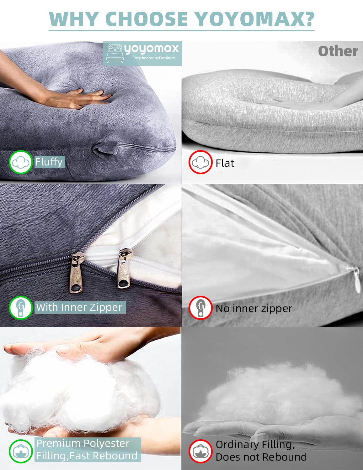 TINKLE WELL C-Shaped Pregnancy Pillow with Removable Cover 1