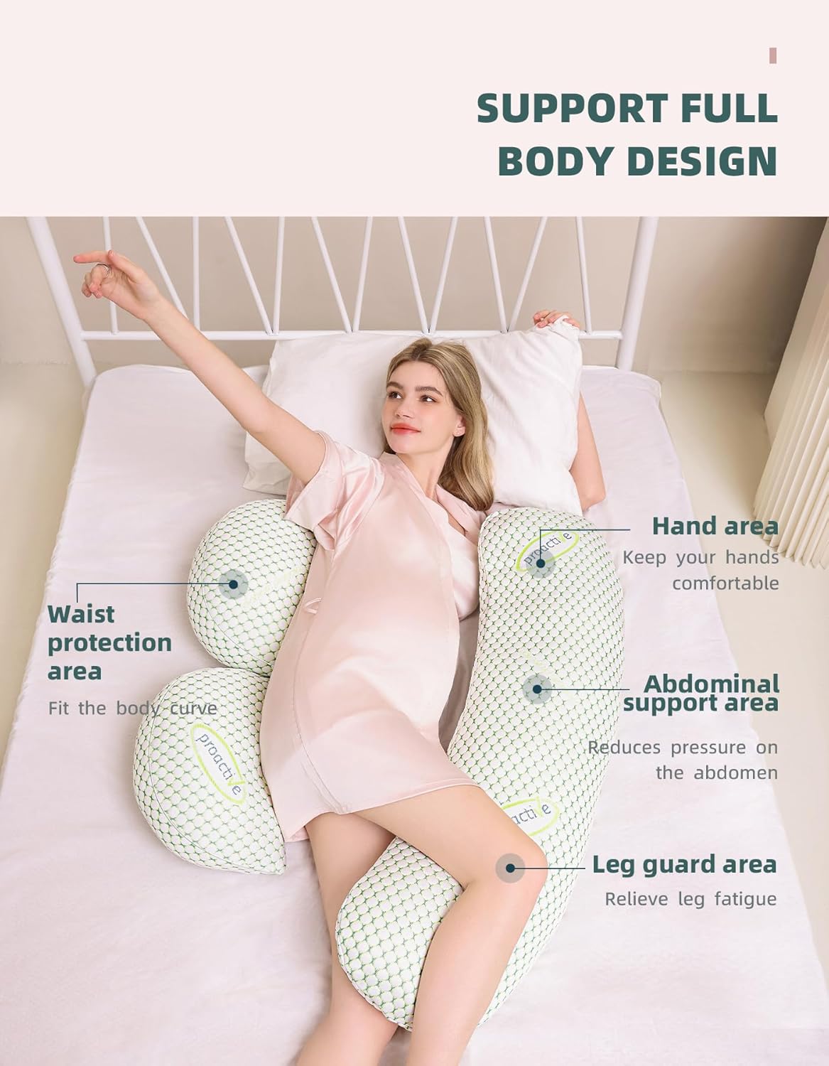 Oternal Pregnancy Pillow with Adjustable Cover