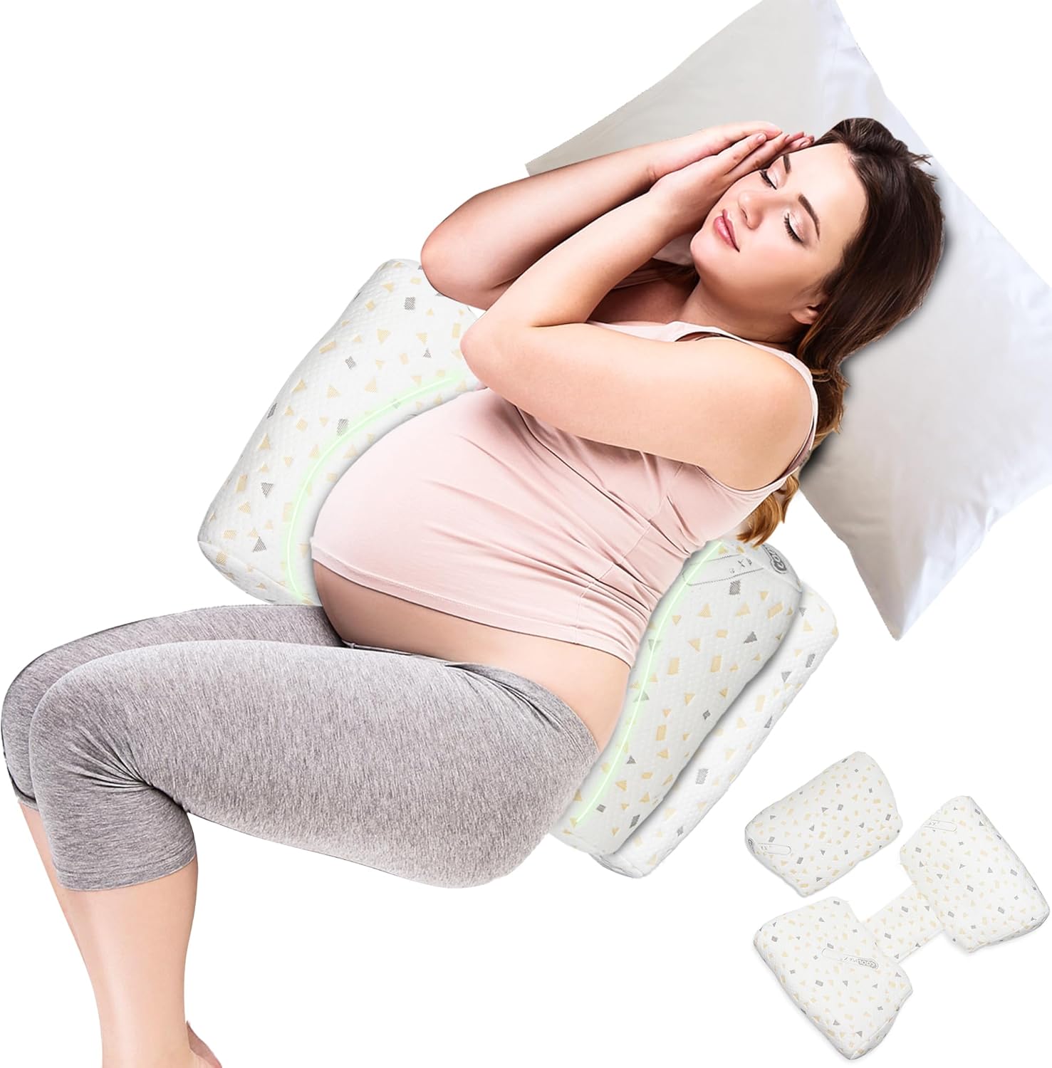 GloTika Pregnancy Pillow with Adjustable Support 1