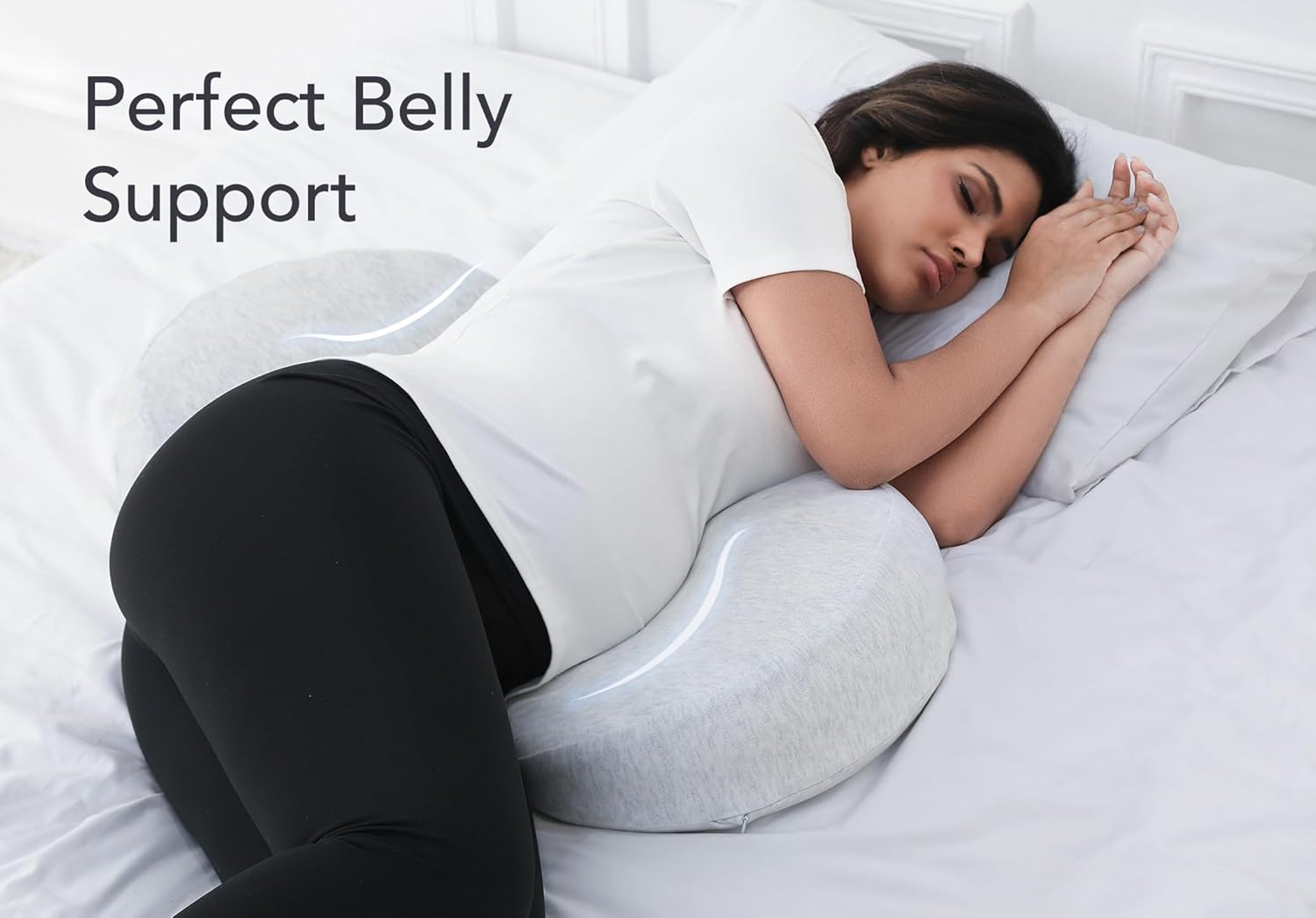 Yunari Memory Foam Pregnancy Pillow for Side Sleepers
