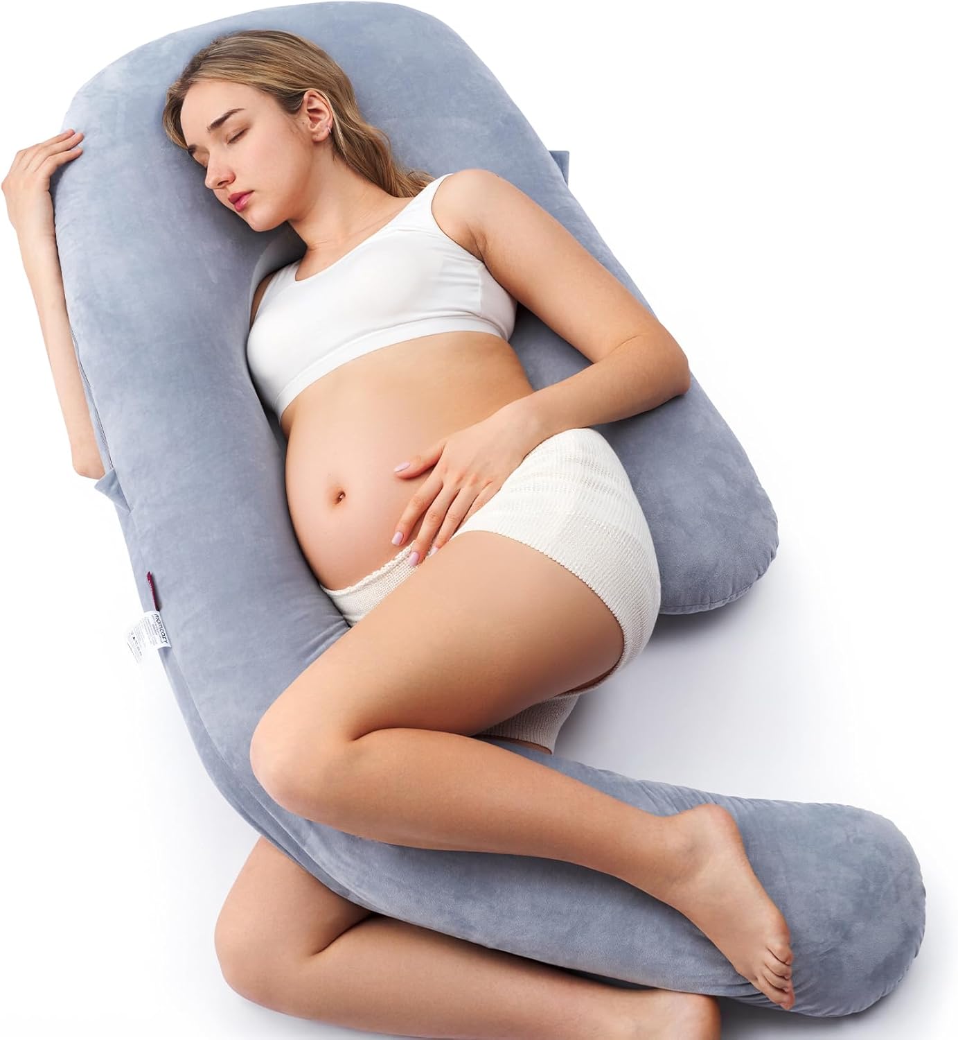 Momcozy U Pro Maternity Pillow with Slide Leg Support