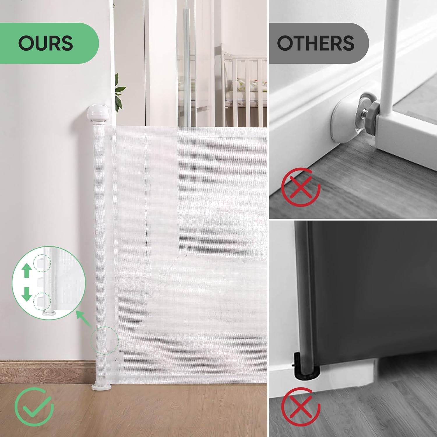 Likzest Retractable Baby Gate 33 Tall 55 Wide